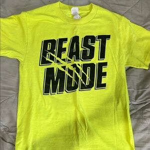 Neon Yellow 'Beast Mode' T-Shirt